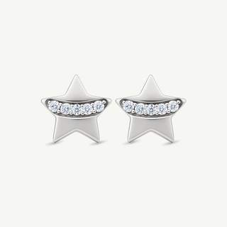 Orecchini Fabiani Stella Oro Bianco 9Kt