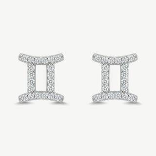 Orecchini Fabiani con Segno Zodiacale Gemelli in Argento