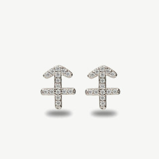Orecchini Fabiani con Segno Zodiacale Sagittario in Argento