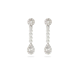 Orecchini Fabiani pendenti in oro bianco 9Kt con zirconi - Fabiani Gioiellerie