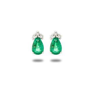 Orecchini Fabiani in Oro con Diamanti 0,06ct e Smeraldi 0,60ct