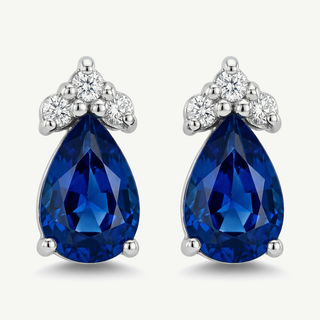 Orecchini Fabiani in Oro con Diamanti 0,06ct e Zaffiro 0,80ct