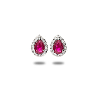 Orecchini Fabiani con rubino 0,80Ct e diamanti 0,19Ct