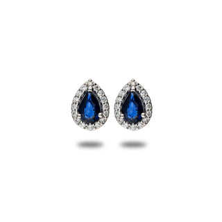 Orecchini Fabiani con zaffiro 0,80Ct e diamanti 0,19Ct