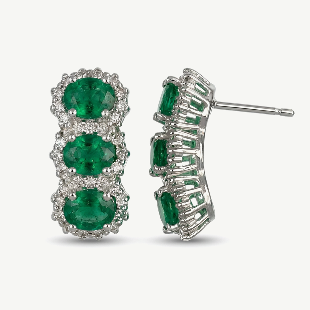 YueYuan Orecchini A Margherita In Argento Sterling 925 Con Malachite - Gioiello Originale Per Donne, Regalo Elegante