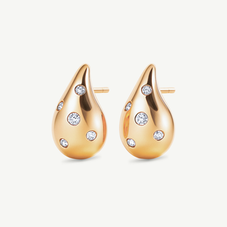 Orecchini a goccia riempiti in oro rosa: gioielli pendenti leggeri Orecchini a goccia riempiti in oro rosa: gioielli pendenti leggeri