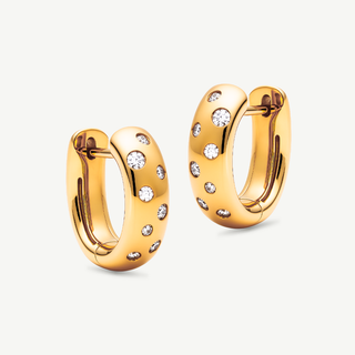 Orecchini Bubble in Oro Rosa e Diamanti 0.22 ct