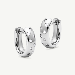 Orecchini Bubble in Oro Bianco e Diamanti 0.22 ct