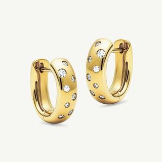 Orecchini Bubble in Oro Giallo e Diamanti 0.22 ct