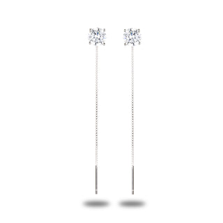 Orecchini Fabiani pendenti in argento 925 con zircone bianco