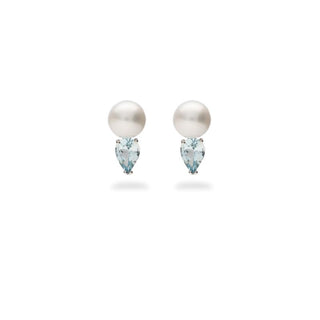 Orecchini Fabiani con perla naturale e acquamarina - Fabiani Gioiellerie