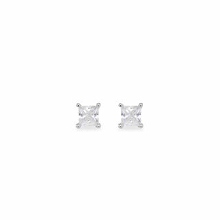 Orecchini Fabiani taglio carrè punto luce in argento con zircone - Fabiani Gioiellerie