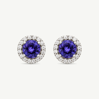 Orecchini Fabiani in Oro Bianco con Tanzaniti e Diamanti