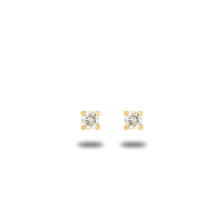 Orecchini Gemmarara punto luce in oro giallo 9Kt con diamanti Piquet