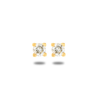 Orecchini Gemmarara punto luce in oro giallo 9Kt con diamanti Piquet