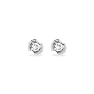 Orecchini Fabiani punto luce in oro bianco 18Kt con diamanti - Fabiani Gioiellerie