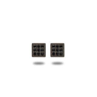 Orecchini T gioielli in titanio con diamanti neri 0,18Ct