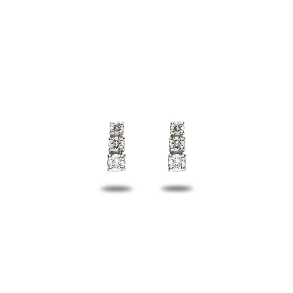 Orecchini Fabiani Trilogy in Oro Bianco e Diamanti 0,30ct – Fabiani ...