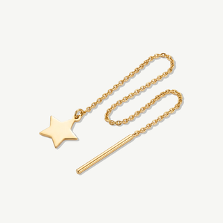 Orecchino a filo Fabiani in argento 925 con pendente a stella