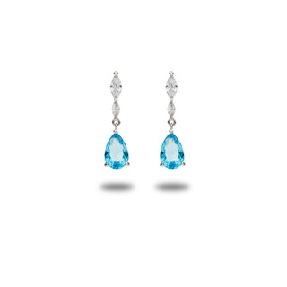 Orecchini Fabiani pendenti in argento 925 con zirconi