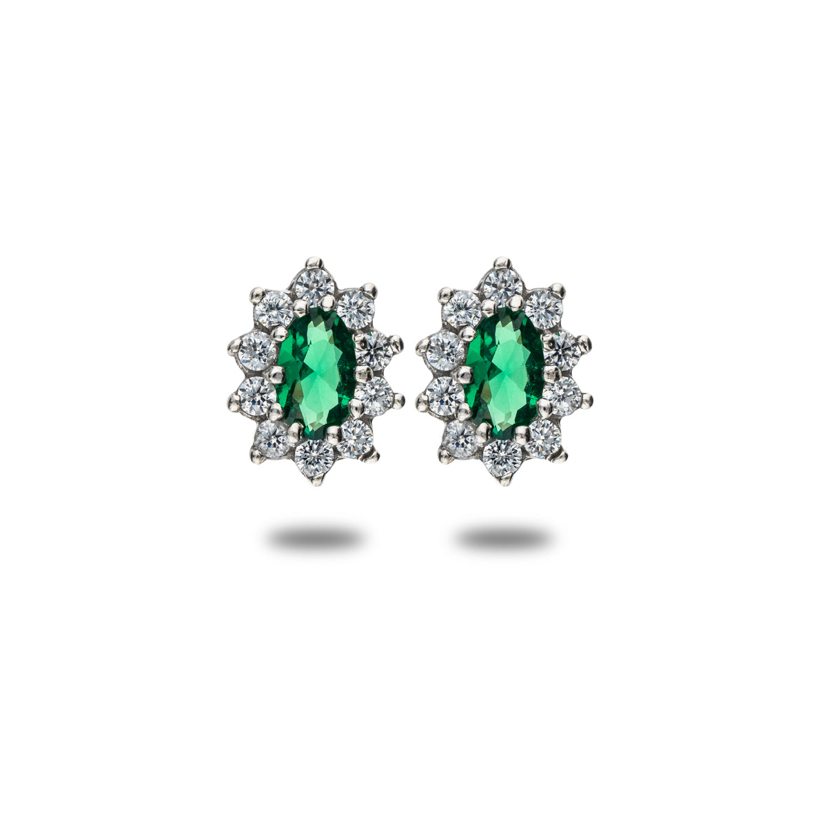 Navachi - Orecchini a perno placcati in oro 18 carati, con zircone Navachi - Orecchini a perno placcati in oro 18 carati, con zircone