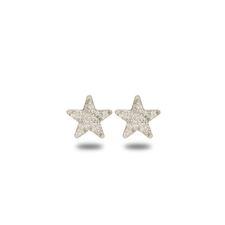 Orecchini Fabiani con stelle in oro giallo 18Kt e crystal white - Fabiani Gioiellerie