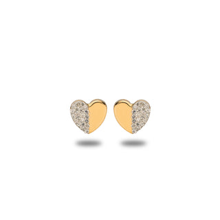 Orecchini Fabiani con cuori in oro giallo 18Kt e crystal white - Fabiani Gioiellerie