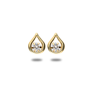 Orecchini Fabiani fantasia a goccia con zircone