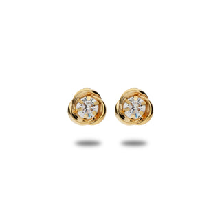 Fabiani 9Kt yellow gold light point earrings with knot