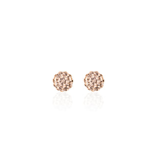 Orecchini Fabiani a sfera in argento 925 con cristal white pesca
