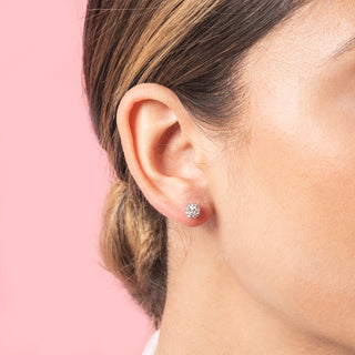 Orecchini Fabiani a sfera in argento 925 con cristal white - Fabiani Gioiellerie