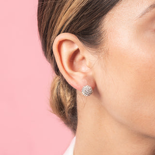Orecchini Fabiani a sfera in argento 925 con cristal white - Fabiani Gioiellerie