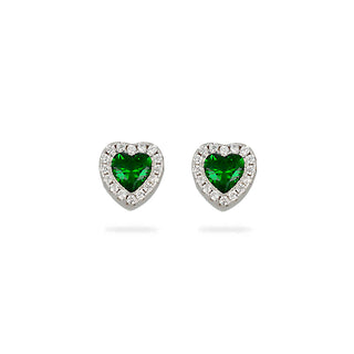 Orecchini Fabiani margherita in argento 925 con zircone verde - Fabiani Gioiellerie