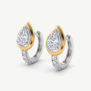 Orecchini a Cerchio Goccia Bicolore - Luxury Edition