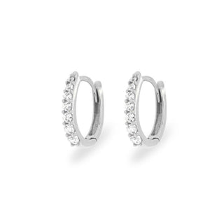 Orecchini Fabiani in oro bianco 18Kt con zirconi - Fabiani Gioiellerie