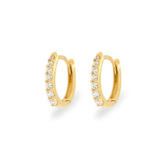 Orecchini Fabiani in oro giallo 18Kt con zirconi - Fabiani Gioiellerie