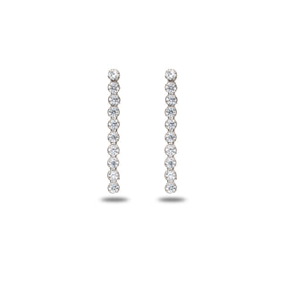 Orecchini tennis in oro bianco 9Kt