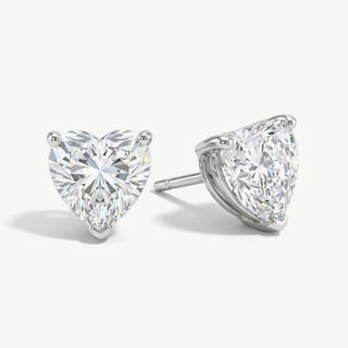 Orecchini Fabiani a cuore con pietra brillante in oro 14kt