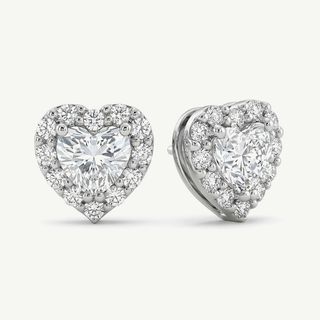 Orecchini Fabiani a cuore con pavé luminoso in oro 9kt