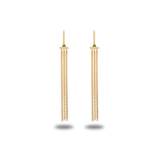 Orecchini Fabiani pendenti multifilo in argento 925 dorato
