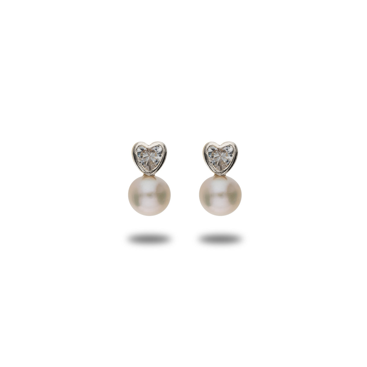 Bianco Orecchini in Oro 32 millimetri lungo 9K. perline Bianco Orecchini in Oro 32 millimetri lungo 9K. perline