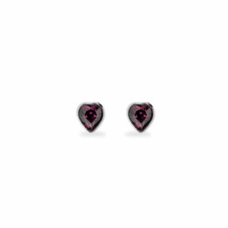 Orecchini Fabiani in argento 925 con zircone taglio cuore - Fabiani Gioiellerie