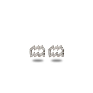 Orecchini Fabiani con segno zodiacale Acquario in argento 925 - Fabiani Gioiellerie