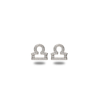 Orecchini Fabiani con segno zodiacale Bilancia in argento 925 - Fabiani Gioiellerie