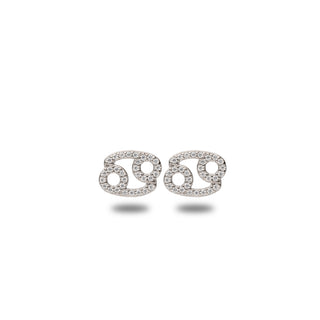 Orecchini Fabiani con segno zodiacale Cancro in argento 925 - Fabiani Gioiellerie