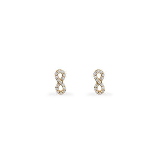 Orecchini Fabiani infinito in oro giallo 18Kt e zirconi - Fabiani Gioiellerie