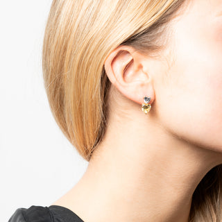Orecchini Fabiani in oro giallo 9Kt con zirconi - Fabiani Gioiellerie