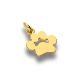 Love Fabiani pendant in 925 silver gold plated paw