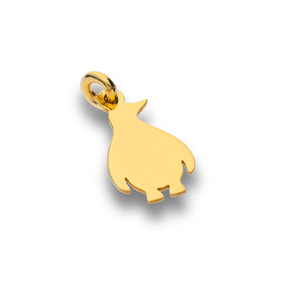 Love Fabiani pendant in 925 silver gold plated penguin