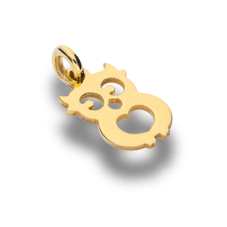 Ciondolo Love Fabiani in argento 925 dorato gufo